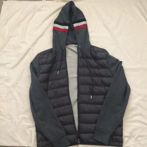 Moncler coat: puff vest with sweatshirt together